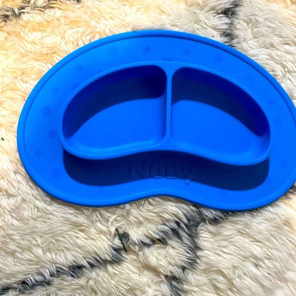 Nuby silicone tray bowl kids baby eating dish